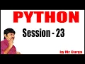 Python Tutorials Session - 23 22-02-2021 6 PM by Durga Sir