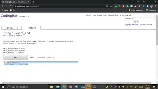 Coding Bat Problem 26 Extra End