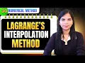 Lagrange s Interpolation Formula Numerical Methods Complete Playlist