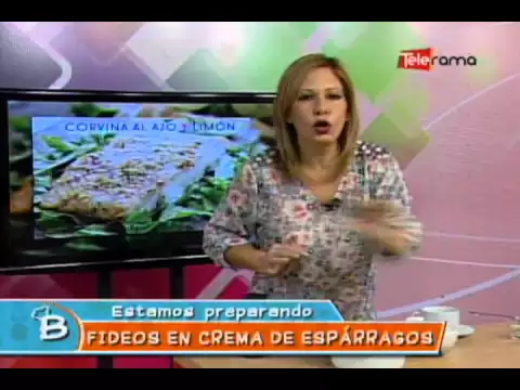 Fideos en crema de espárragos