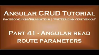 Angular read route parameters