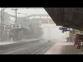 Download Lagu Train in dangerous rain 😱 WAP7 Shatabdi+ Shantiniketan+ Vande Bharat attacks Balrambati at 130kph-IR