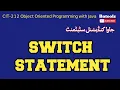 Java Switch Statement with Example in Urdu Java programming Urdu Medium