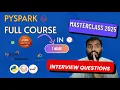 PySpark Full Course 2025 Zero to Job-Ready Hands-On Projects Interview Qs