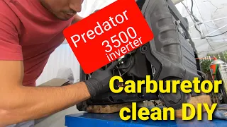 How to clean carburetor on Predator 3500