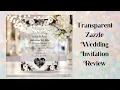 Review on Zazzle s Acrylic Wedding Invitation