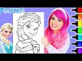 Coloring Elsa Frozen Coloring Page Ohuhu Art Markers