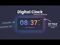 Digital Clock Design With 12 hour 24 hour Format Switcher Html Css Javascript