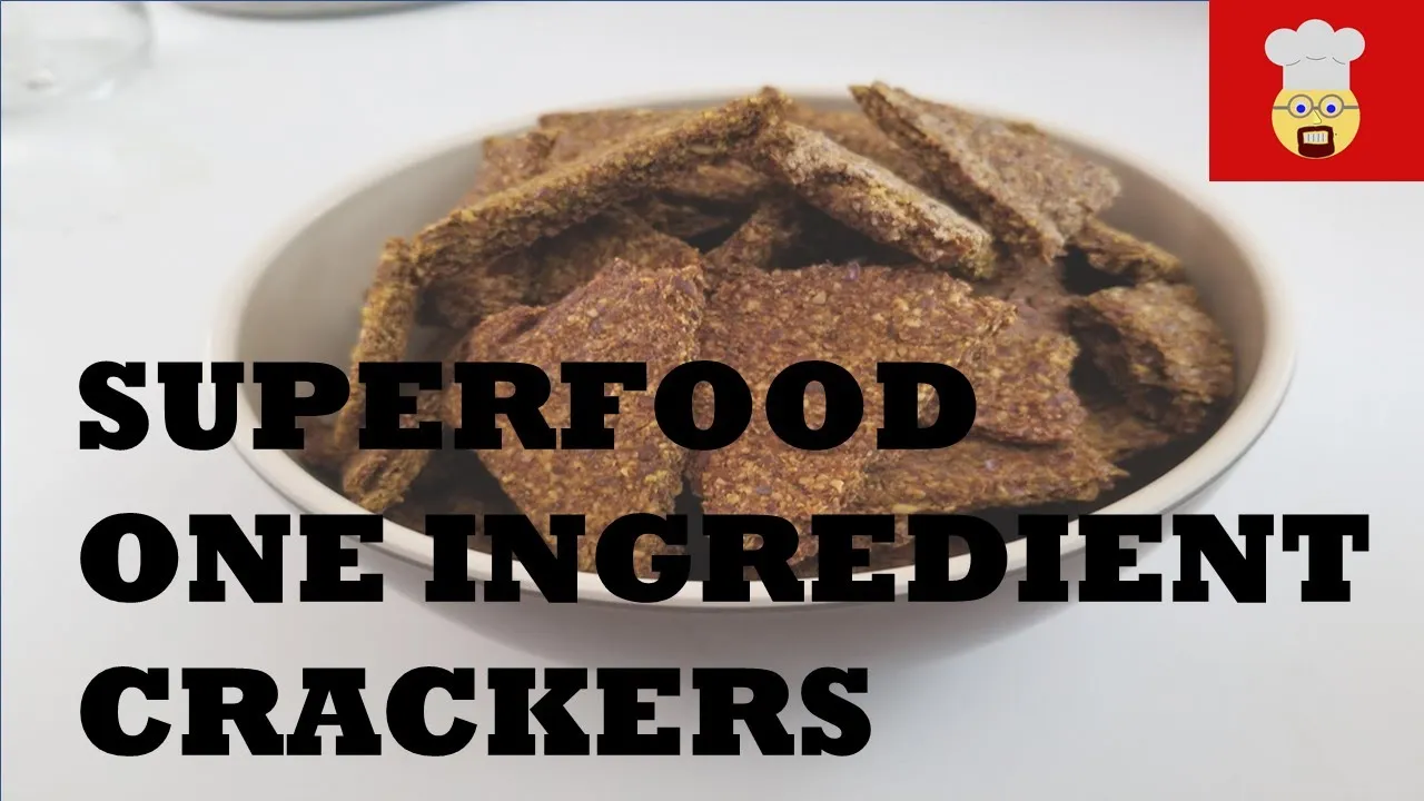 One Ingredient Cracker Recipe - Easy Flax Gluten Free Crackers!