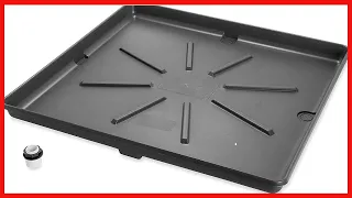 Camco 20750 Washing Machine Drain Pan with PVC Fitting 30-Inch x 32-Inch Graphite