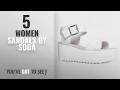 Top 5 Soda Women Sandals 2018 Surf Buckle Sandal White PU 8 5 B M US