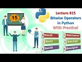 Bitwise Operators in Python Operators in Python Part-4