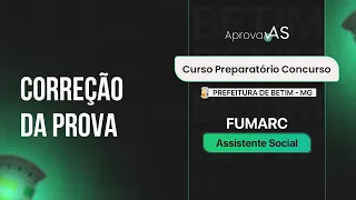 Concurso Betim - Assistente Social - Correção da Prova - Parte 1