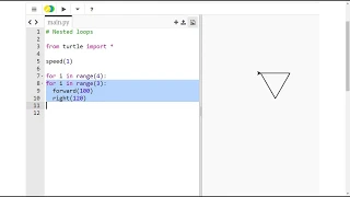 Python Turtle - Nested FOR Loops