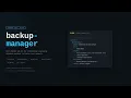 Backup Manager - Self-Hosted Database Backup UI for Docker