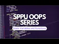 Lecture 9 - Static Variables and Functions SPPU OOPs Series SPPU SoloScholar