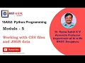 Working with CSV files and JSON data in Python
