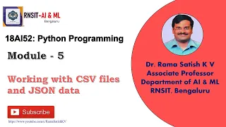 Working with CSV files and JSON data in Python