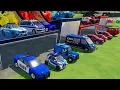 Lagu TRANSPORTING CARS, AMBULANCE, POLICE CARS, FIRE TRUCK OF COLORS! WITH TRUCKS! - FS 22