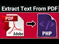 PHP Script to Extract Text From PDF Document in Textarea and Download it as Text File in Browser
