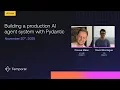 Building a production AI agent system with Pydantic