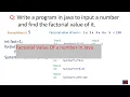 Factorial of a number in Java Programming Language Part-13