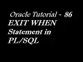 EXIT WHEN Statement in