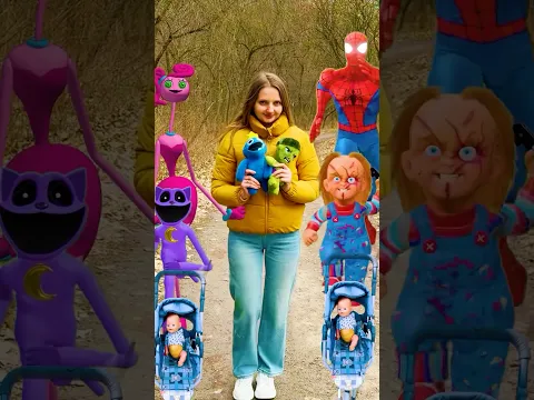Toys became Giant Monsters transformations Chucky’s Doll Long Legs CatNap Spiderman #shorts