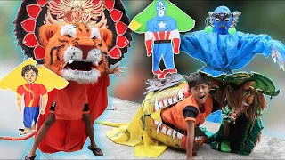 S1 DRAMA ANAK | LAGI ASIK MAIN LAYANGAN KARAKTER MALAH KETEMU BARONGAN MACANAN DAN DEVIL