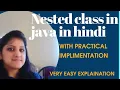 NESTED CLASS IN JAVA CHAPTER 6 CLASS 10TH ICSE BE WITH PRACTICAL IMPLEMENTATION