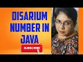 Program to check if number is disarium number in Java