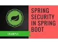 Spring Security in a Spring Boot App with Example Tech Primers