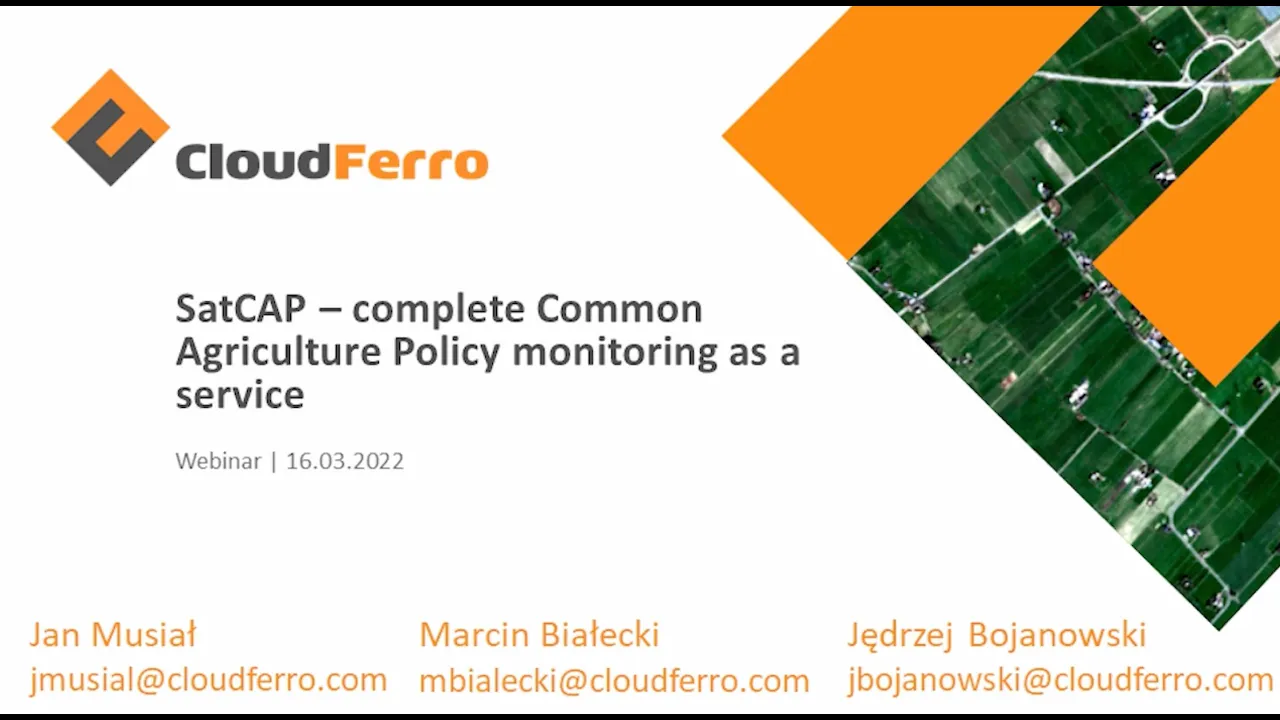 SatCAP – complete Common Agriculture Policy monitoring as a service