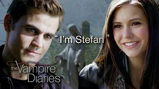 stefan and elena meet for the first time the vampire diaries