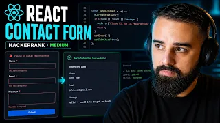 HackerRank React Contact Form Solution Step-by-Step Live Coding