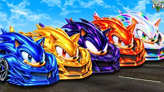 Qué COCHE DE SONIC es el MÁS RÁPIDO en GTA 5 ?? (Sonic movie mod)