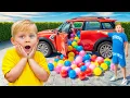 Download Lagu Oliver and Friends Play with Balloons - Funny Challenges Collection
