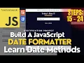 Simple JavaScript Date Formatter Project Steps 15-24 FreeCodeCamp Certification HTML CSS