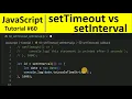 JavaScript Tutorial 60 - setTimeout vs setInterval in JavaScript Programming For Beginners
