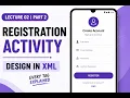 Complete Android Sign Up Screen Manifest Vector Assets DP vs SP