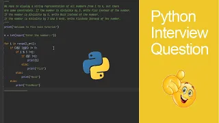 Python Practice Interview Question fizz buzz Easiest way Hindi