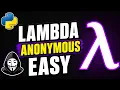 Learn Lambda Anonymous function in 3 minutes Easy For Beginners Python