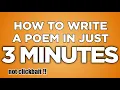 LEARN How to Write a Poem in just 3 MINUTES Gawa ni Kahel