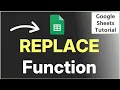 How to Use Replace Function in Google Sheets