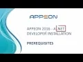 Appeon 2016 Installation Prerequisites Tutorial
