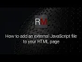 Adding an external JS file to your HTML page