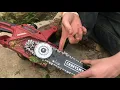 putting the CHAIN back on a lithium ion craftsman chainsaw