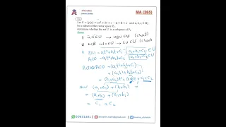 Linear Algebra AUM MA265