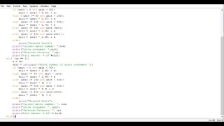 Python Program to Calculate Electricity Bill using if statement