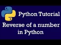 Python program to find reverse of a number in telugu